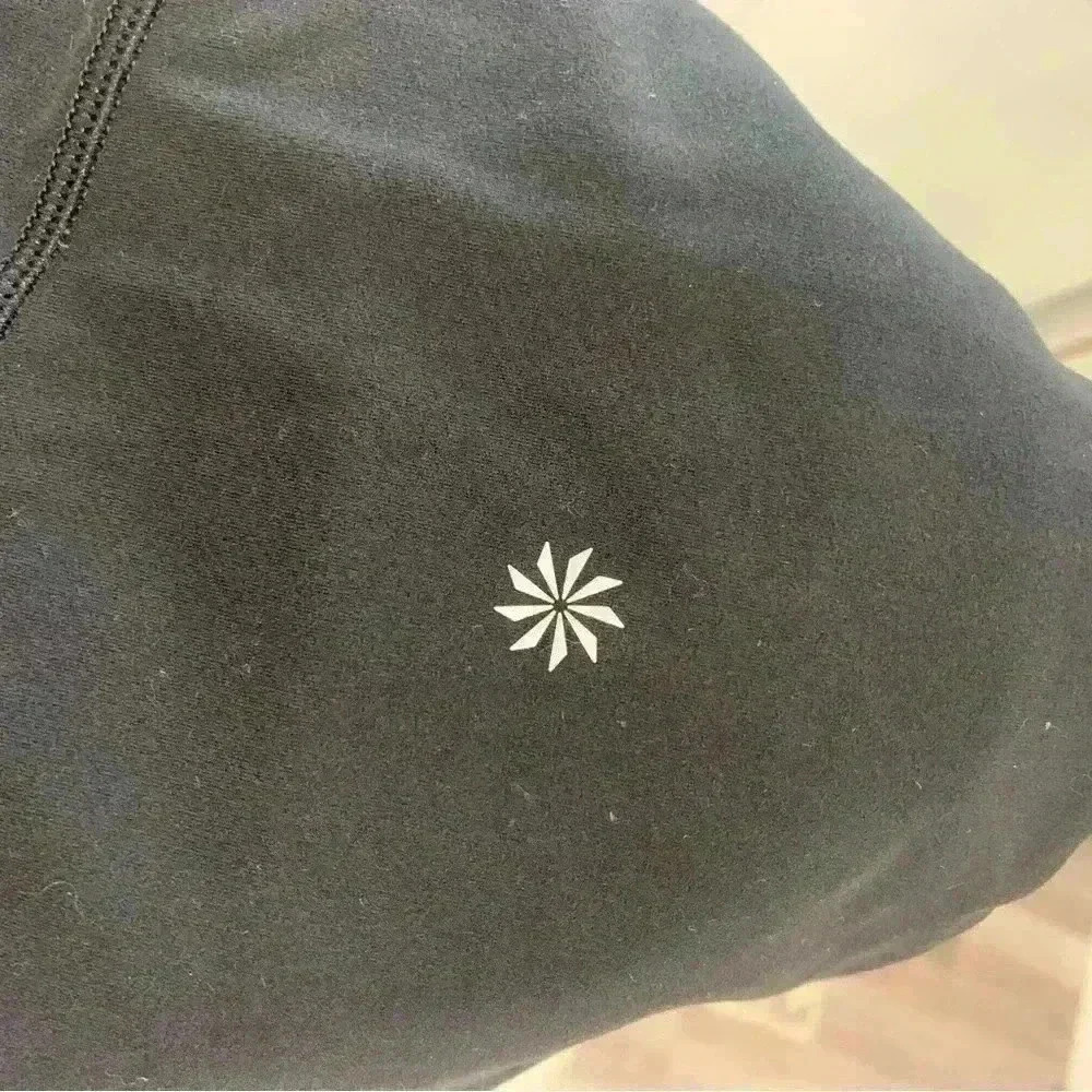 ATHLETA Elation Rib Trim 7/8 Tight Black & Anthracite Grey sz 3x leggings pants - Picture 10 of 11